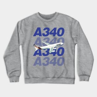 A340 in flight Crewneck Sweatshirt